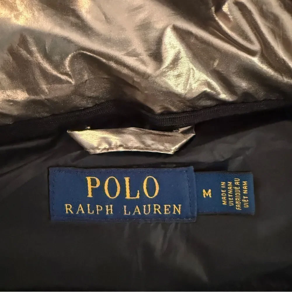 Polo Ralph Lauren Gold Metallic Down Jacket